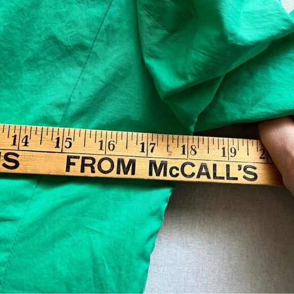 Riani green tailored lightweight cuffed sleeves cotton blazer jacket Sz 8 - Picture 11 of 12